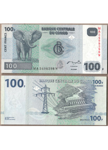 CONGO 100 Francs 2007 Fior di Stampa